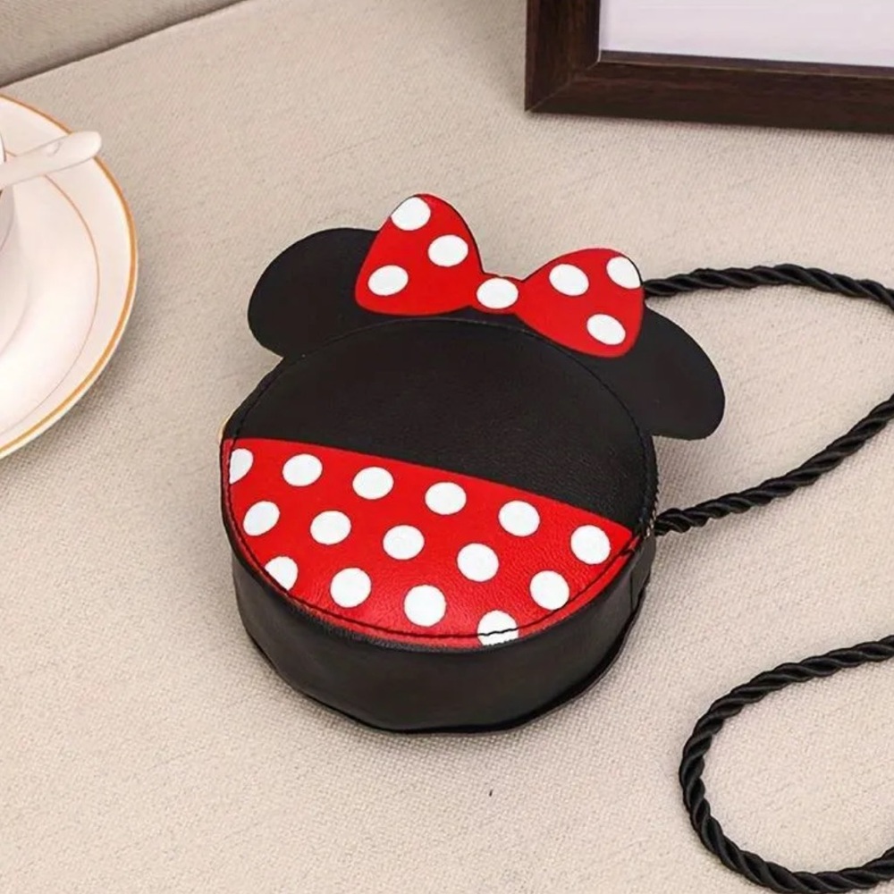 Kids Minnie Mouse Black and Red Polka Dot Bag